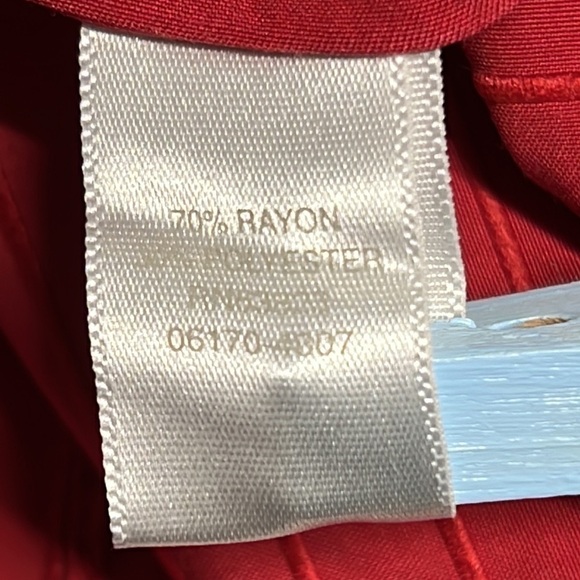 C. J. BANKS RED BUTTON FRONT BLOUSE SIZE 1X - Picture 7 of 7